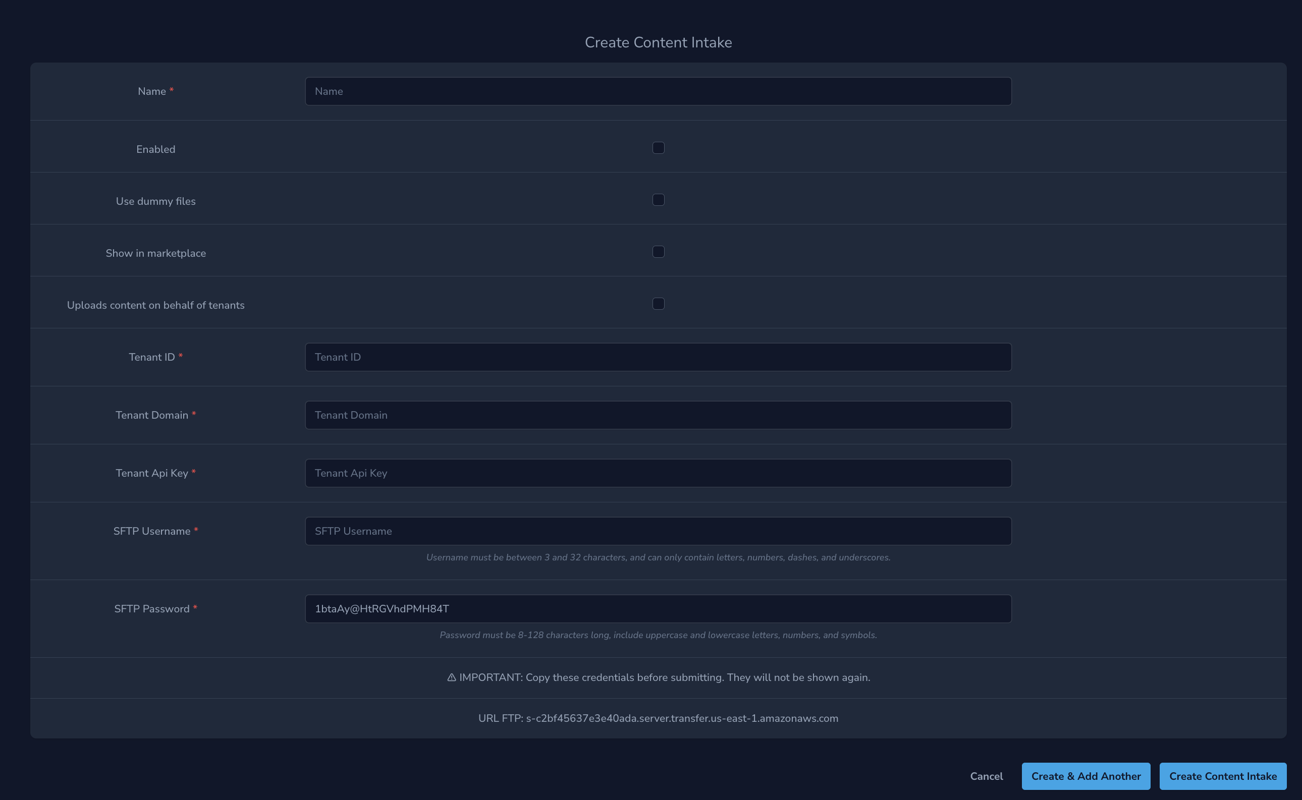 Medusa intake form